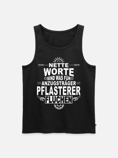 Bauarbeiter Pflasterer - Männer Premium Bio Tank Top - Schwarz