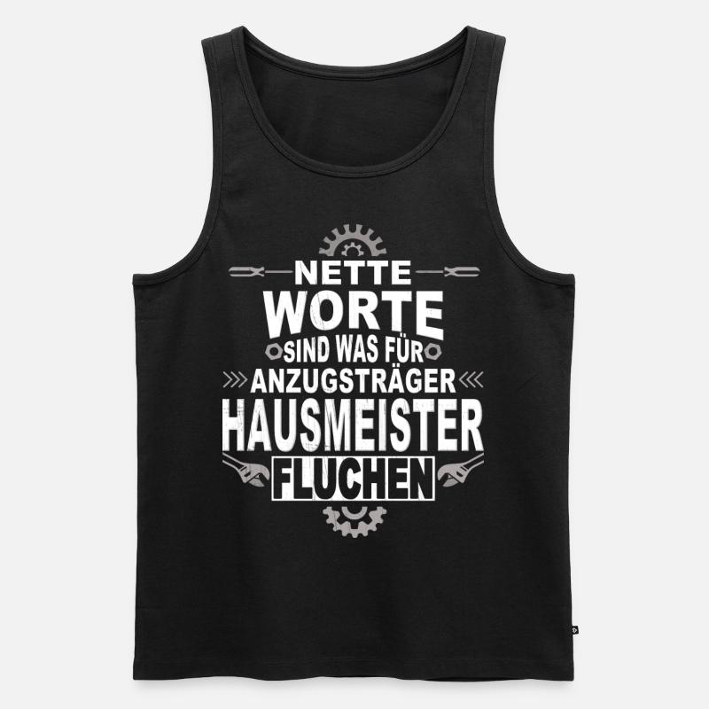 HAUSMEISTER - Männer Premium Bio Tank Top - Schwarz