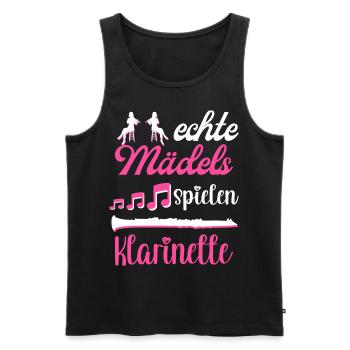 Klarinette Blasmusik Musikverein Orchester Jazz - Männer Premium Bio Tank Top - Schwarz - Vorne - Michal (187cm)