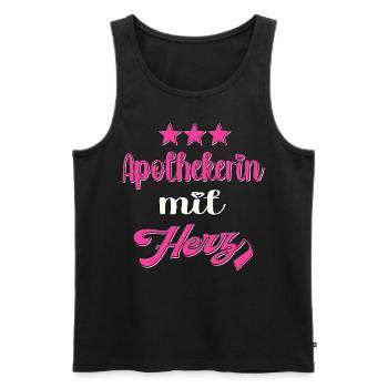 Apothekerin mit Herz Pharmazie Apotheke - Männer Premium Bio Tank Top - Schwarz - Vorne - Michal (187cm)