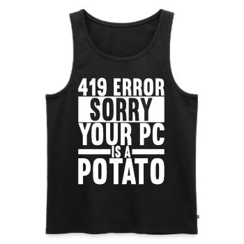 Programmer Computer Scientist - Men's Premium Organic Tank Top - black - Front - AI Model Male 178 light (178cm)