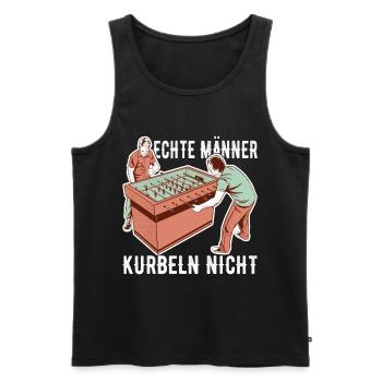 Tischfussball Tischkicker - Männer Premium Bio Tank Top - Schwarz - Vorne - AI Model Male 178 light (178cm)