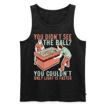 Tischfussball Tischkicker - Männer Premium Bio Tank Top - Schwarz - Vorne - AI Model Male 178 light (178cm)