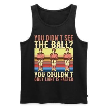 Tischfussball Tischkicker - Männer Premium Bio Tank Top - Schwarz - Vorne - AI Model Male 178 light (178cm)