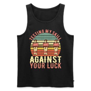 Tischfussball Tischkicker - Männer Premium Bio Tank Top - Schwarz - Vorne - AI Model Male 178 light (178cm)