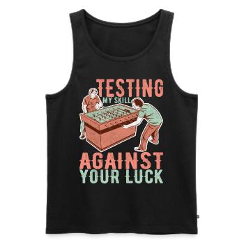 Tischfussball Tischkicker - Männer Premium Bio Tank Top - Schwarz - Vorne - AI Model Male 178 light (178cm)