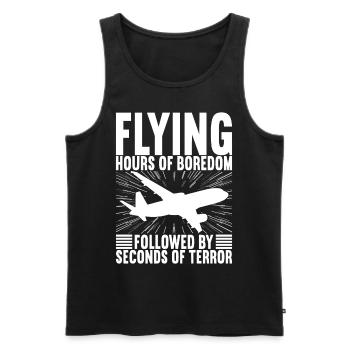 Pilot Flugzeug - Männer Premium Bio Tank Top - Schwarz - Vorne - Michal (187cm)