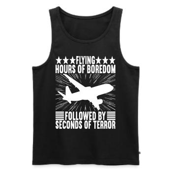 Pilot Flugzeug - Männer Premium Bio Tank Top - Schwarz - Vorne - Michal (187cm)
