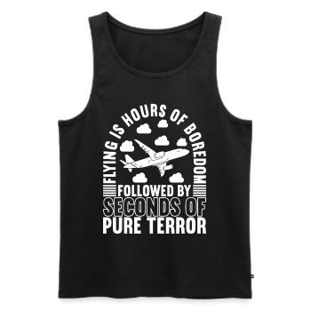 Pilot Flugzeug - Männer Premium Bio Tank Top - Schwarz - Vorne - Michal (187cm)