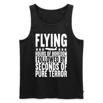 Pilot Flugzeug - Männer Premium Bio Tank Top - Schwarz - Vorne - Michal (187cm)
