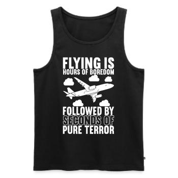 Pilot Flugzeug - Männer Premium Bio Tank Top - Schwarz - Vorne - Michal (187cm)