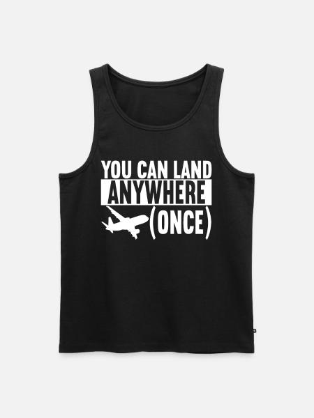 Pilot Flugzeug - Männer Premium Bio Tank Top - Schwarz