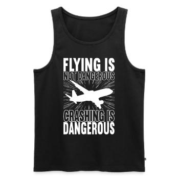 Pilot Flugzeug - Männer Premium Bio Tank Top - Schwarz - Vorne - Michal (187cm)