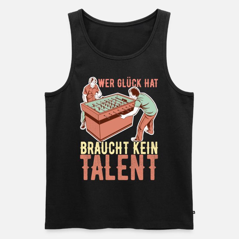 Tischfussball Tischkicker - Männer Premium Bio Tank Top - Schwarz