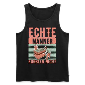 Tischfussball Tischkicker - Männer Premium Bio Tank Top - Schwarz - Vorne - AI Model Male 178 light (178cm)