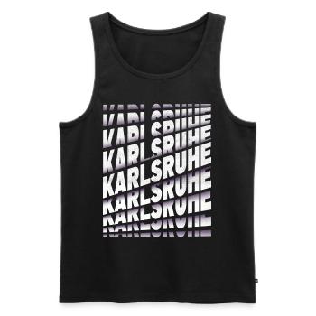 Karlsruhe Allemagne City Font Skyline Accueil - Débardeur bio Premium Homme - noir - Devant - Michal (187cm)