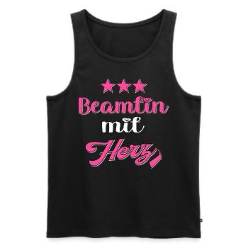 Beamtin mit Herz Verbeamtung Beamter Beamtin - Männer Premium Bio Tank Top - Schwarz - Vorne - AI Model Male 178 light (178cm)
