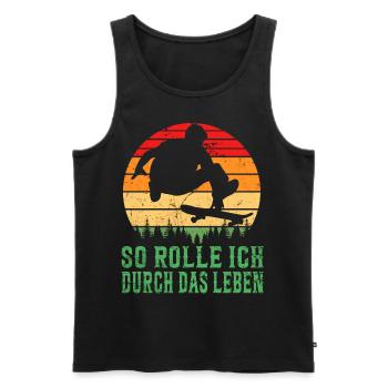 Skateboarder Skateboarding Skaten Skater - Männer Premium Bio Tank Top - Schwarz - Vorne - Michal (187cm)