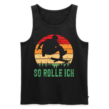 Skateboarder Skateboarding Skaten Skater - Männer Premium Bio Tank Top - Schwarz - Vorne - Michal (187cm)