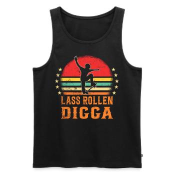 Skateboarder Skateboarding Skaten Skater - Männer Premium Bio Tank Top - Schwarz - Vorne - Michal (187cm)