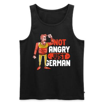 Not angry only German Germany's voice - Men's Premium Organic Tank Top - black - Front - Michal (187cm)