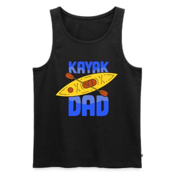 Kayak Père Kayakiste Kayak Kayak Kayak Hobby - Débardeur bio Premium Homme - noir - Devant - Michal (187cm)