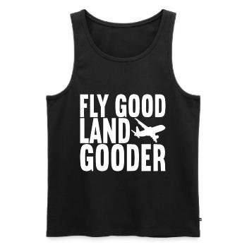 Pilot Flugzeug - Männer Premium Bio Tank Top - Schwarz - Vorne - Michal (187cm)
