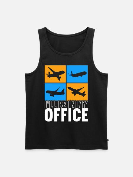 Pilot Flugzeug - Männer Premium Bio Tank Top - Schwarz