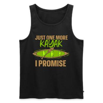 Un seul kayak de plus a promis de faire du kayak kayak - Débardeur bio Premium Homme - noir - Devant - Michal (187cm)