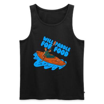 Pagayer pour la nourriture Kayak Hobby Kayak - Débardeur bio Premium Homme - noir - Devant - Michal (187cm)