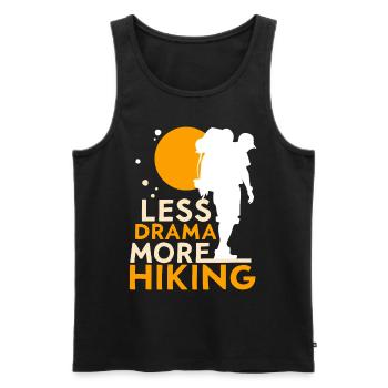 Less drama More wandering Sayings Motivation - Men's Premium Organic Tank Top - black - Front - Michal (187cm)