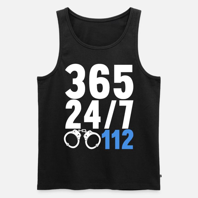 Polizei Polizist - Männer Premium Bio Tank Top - Schwarz