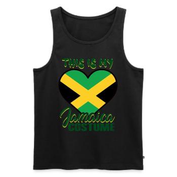 Jamaika Kostüm Jamaica - Männer Premium Bio Tank Top - Schwarz - Vorne - AI Model Male 178 light (178cm)