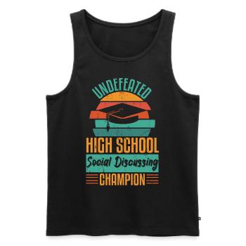 Undefeated Social Discussing Champion - Men's Premium Organic Tank Top - black - Front - Michal (187cm)