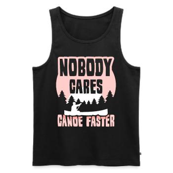Nobody Cares Canoe Faster Niemand Interessiert Es - Männer Premium Bio Tank Top - Schwarz - Vorne - Michal (187cm)