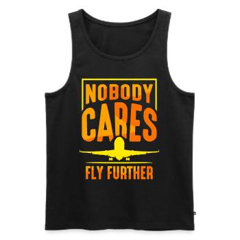 Niemand Interessiert Es Flieg Weiter Pilot Flug - Männer Premium Bio Tank Top - Schwarz - Vorne - Michal (187cm)