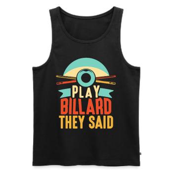 Billard Spielen Sagten Sie Pool Billiard Spieler - Männer Premium Bio Tank Top - Schwarz - Vorne - AI Model Male 178 light (178cm)