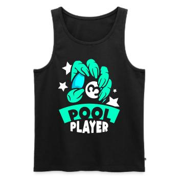 Pool Player Billiard Billiard Lovers - Men's Premium Organic Tank Top - black - Front - Michal (187cm)