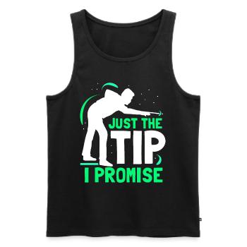 Nur Die Spitze Versprochen Pool Billard Billiard - Männer Premium Bio Tank Top - Schwarz - Vorne - AI Model Male 178 light (178cm)