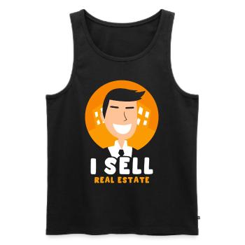 I Sell Real Estate Real Estate Agents Houses - Men's Premium Organic Tank Top - black - Front - Michal (187cm)