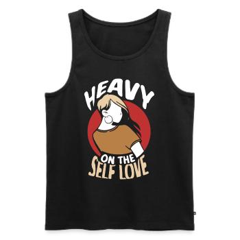 Self Love Selbstliebe Süß Eigenliebe Positiv - Männer Premium Bio Tank Top - Schwarz - Vorne - AI Model Male 178 light (178cm)