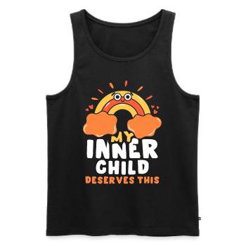 Mein Inneres Kind Verdient Das Süß Selbstliebe - Männer Premium Bio Tank Top - Schwarz - Vorne - AI Model Male 178 light (178cm)