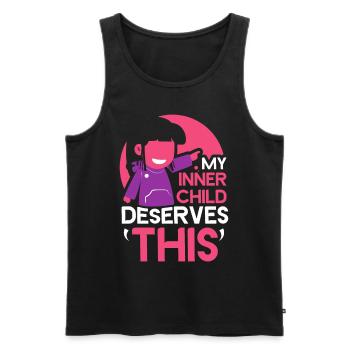 Mein Inneres Kind Verdient Das Selbstliebe Süß - Männer Premium Bio Tank Top - Schwarz - Vorne - AI Model Male 178 light (178cm)