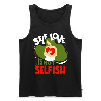 Selbstliebe Ist Nicht Selbstsüchtig Love Selfish - Männer Premium Bio Tank Top - Schwarz - Vorne - AI Model Male 178 light (178cm)