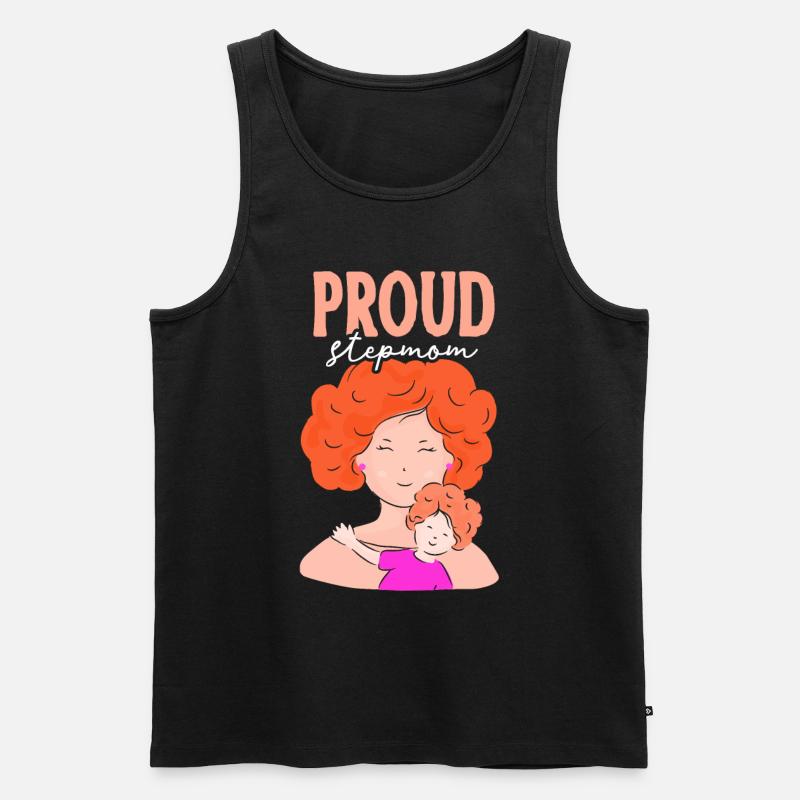 Stolze Stiefmutter Kind Ziehmutter Pflegemutter - Männer Premium Bio Tank Top - Schwarz