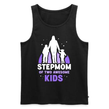 Stepmother of two great children - Men's Premium Organic Tank Top - black - Front - AI Model Male 178 light (178cm)