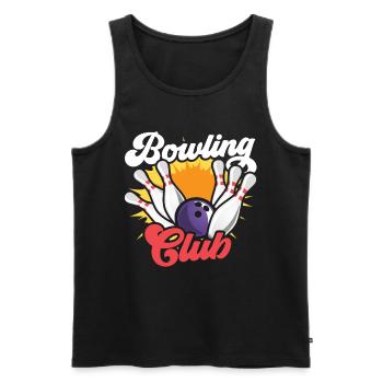 Bowling Club Team Bowler Mannschaft Hobby - Männer Premium Bio Tank Top - Schwarz - Vorne - AI Model Male 178 light (178cm)