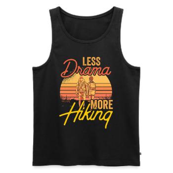 Less drama More wandering Sayings Motivation - Men's Premium Organic Tank Top - black - Front - Michal (187cm)