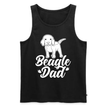 Beagle Papa Hund Liebhaber Beagles Welpe - Männer Premium Bio Tank Top - Schwarz - Vorne - AI Model Male 178 light (178cm)