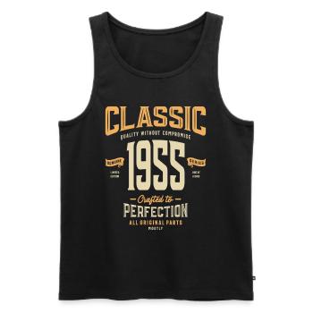 Classic 1955 68th Birthday - Men's Premium Organic Tank Top - black - Front - Michal (187cm)